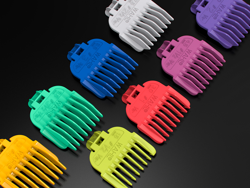 Colour Trim - Image of coloured combs